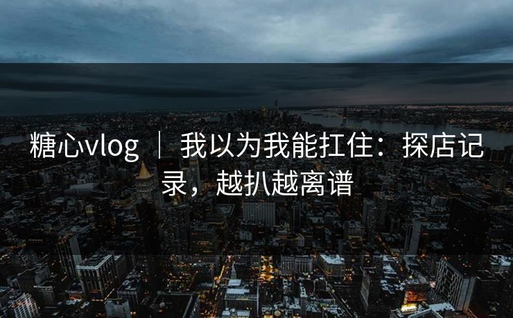 糖心vlog ｜ 我以为我能扛住：探店记录，越扒越离谱